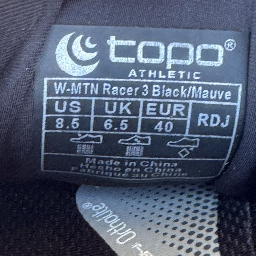 Size 8.5 - Topo MTN Racer 3 Women's Trail Running Shoes Sneakers Black/Mauve - Picture 5 of 10